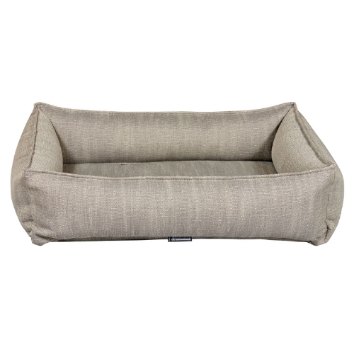 Bowsers Performance Linen Urban Lounger Rectangle Nest Dog Bed — Truffle