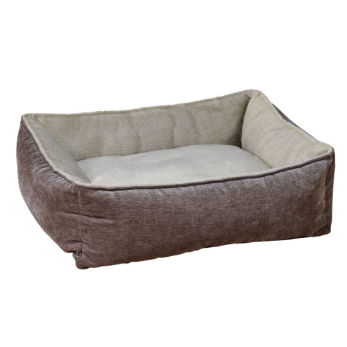 Bowsers Pet Faux Fur B Lounge Rectangular Nesting Dog Bed — Fawn + Bark