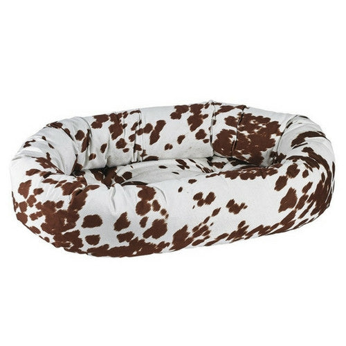 Bowsers Pet MicroVelvet Donut Bolstered Nesting Dog Bed — Durango