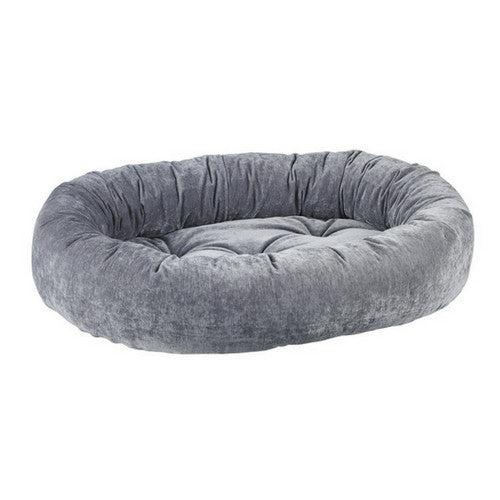 Bowsers Pet MicroVelvet Donut Bolstered Nesting Dog Bed — Pumice