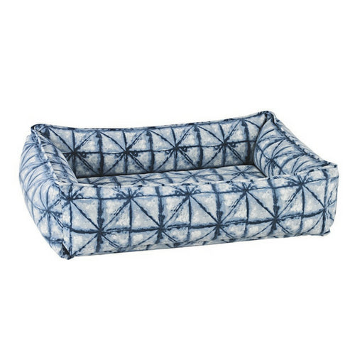 Bowsers MicroVelvet Urban Lounger Rectangle Nest Dog Bed — Shibori