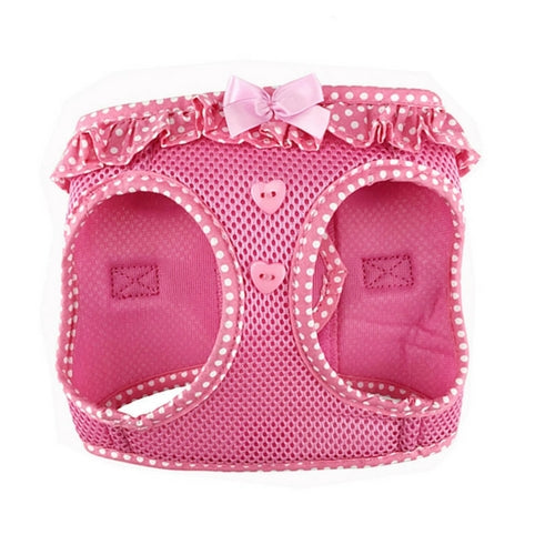 Doggie Design Polka Dot American River Choke Free Dog Harness — Pink Front View