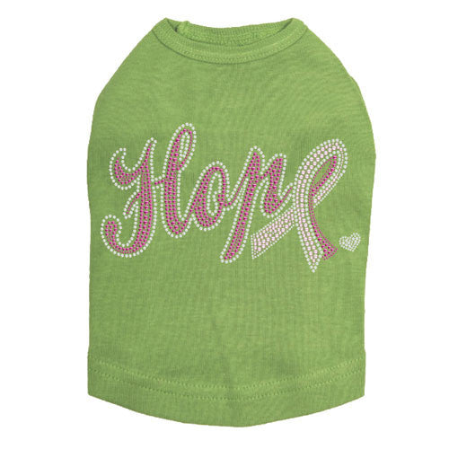 Dog In The Closet Breast Cancer Awareness Hope with Cancer Dog Tank Green