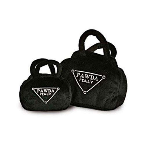 HAUTE DIGGITY DOG Black Monogram Chewy Vuiton Handbag Dog Toy