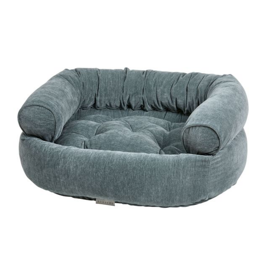 Bowsers Double Donut bed in Mineral fabric