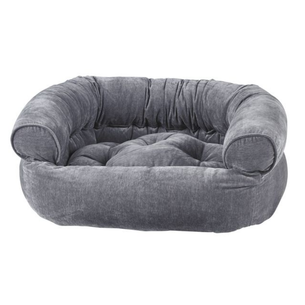 Bowsers Double Donut bed in Pumice fabric