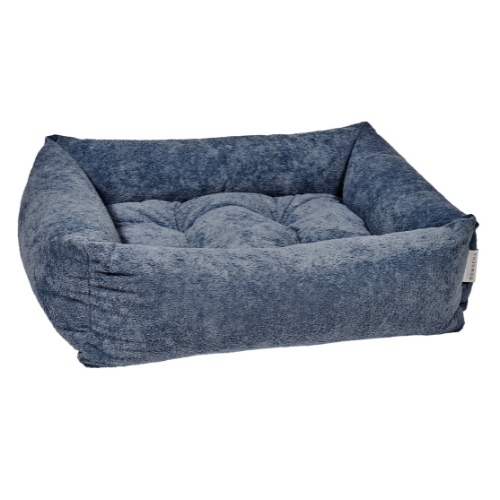 Modern Franklin Lounge Dog Bed by Bowsers in Stormberry performance terry fabric