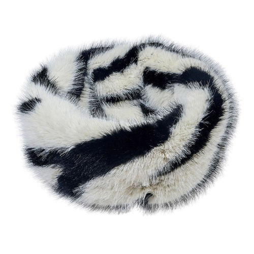White Bengal Muffy Fluffy Faux Fur Cozy Nesting Burrow Dog Bed