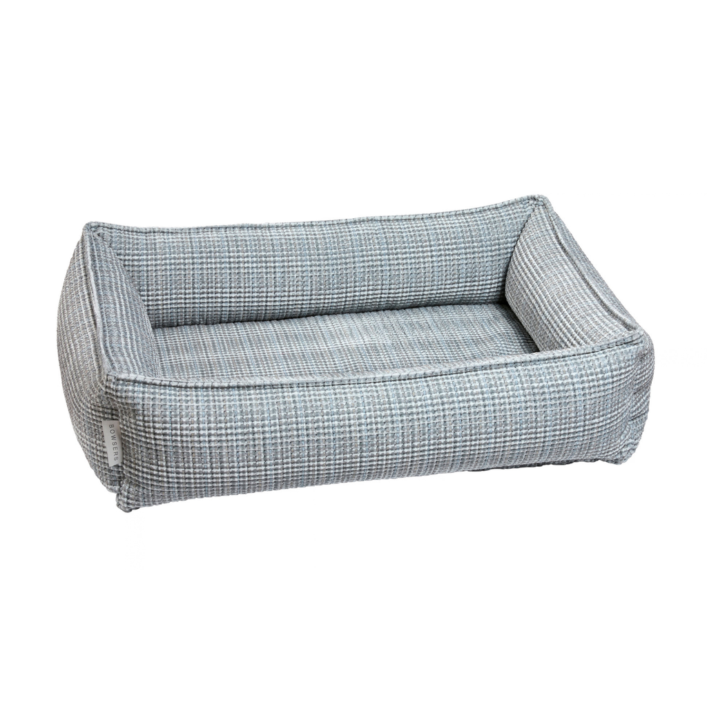 Bowsers Urban Lounger dog bed in Arctica fabric