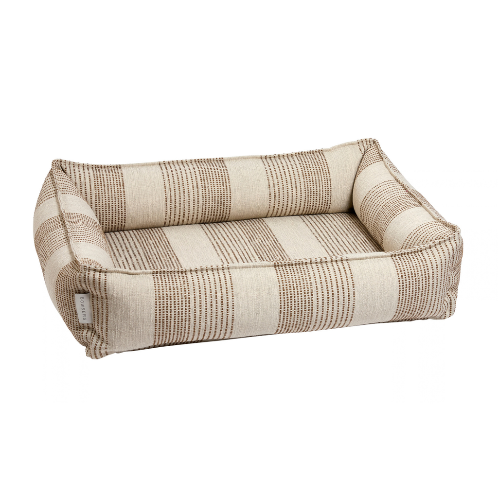 Bowsers Urban Lounger dog bed in Seashell fabric