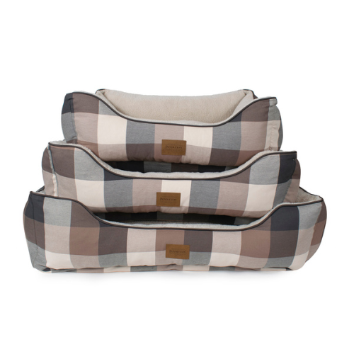 Carolina Pet Company Classic Pendleton Kuddler Dog Bed — Block Plaid All Sizes Stacked