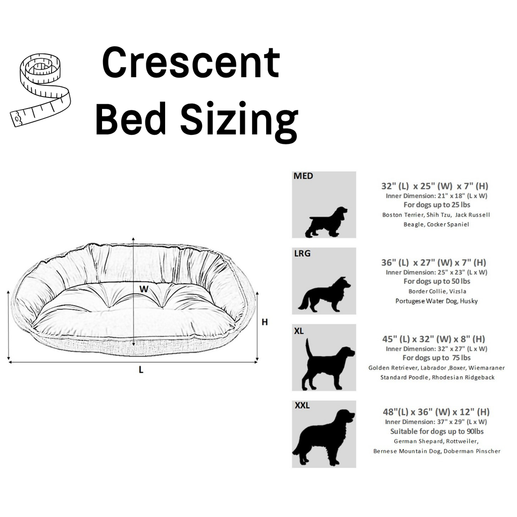 Bowsers Crescent Dog Bed | Easy Entry Bolster Bed