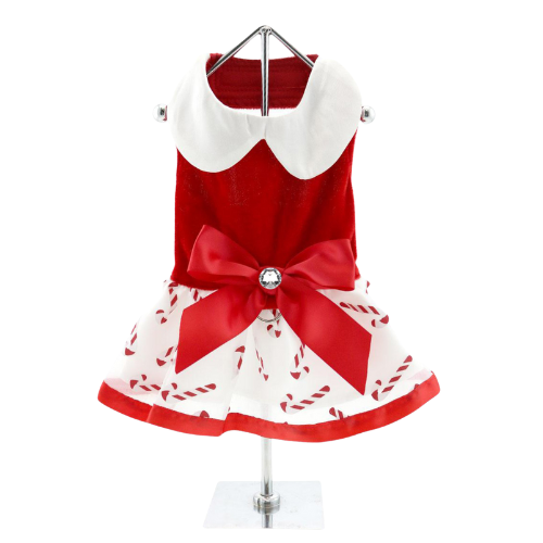 Doggie Design Christmas Candy Cane Holiday Dog Dress