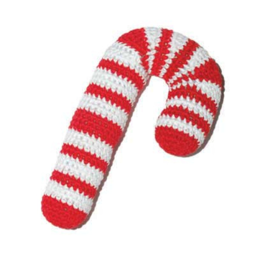 Dogo Cotton Christmas Candy Cane Squeaky Holiday Dog Toy