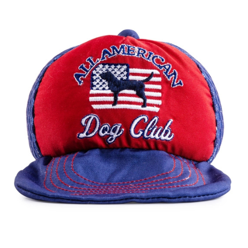 Haute Diggity Dog All American Dog Club Trucker Hat Designer Dog Toy Front View