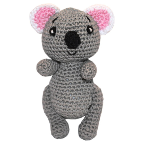 Cutie The Koala Pet Flys Knit Knacks Organic Cotton Crocheted Dog Toy