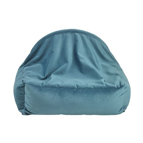 Bowsers Pet Canopy Dog Bed — Breeze Dream Fur + MicroVelvet Teal Back View