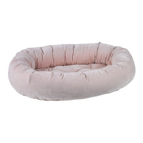 Bowsers Pet MicroVelvet Donut Bolstered Nesting Dog Bed — Blush