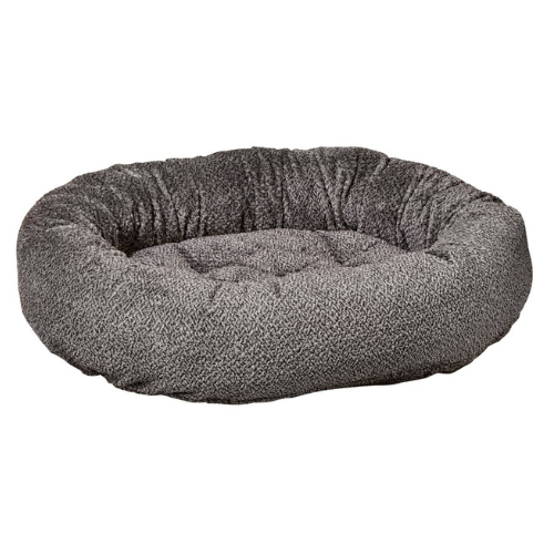 Bowsers Pet Faux Fur Donut Bolstered Nesting Dog Bed — Grey Owl