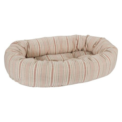 Bowsers Microlinen Bolstered Nesting Donut Dog Bed — Sanibel Stripe