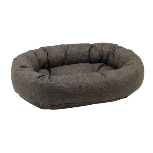 Bowsers Microlinen Nesting Donut Bolster Dog Bed — Storm
