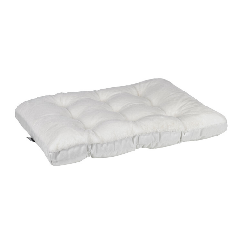 Bowsers Pet Dream Fur Futon Pillow Rectangular Crate Mat Bed — Winter White