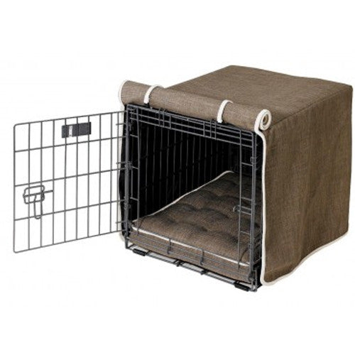 Bowsers Home Decor MicroLinen Luxury Dog Crate Cover — Driftwood