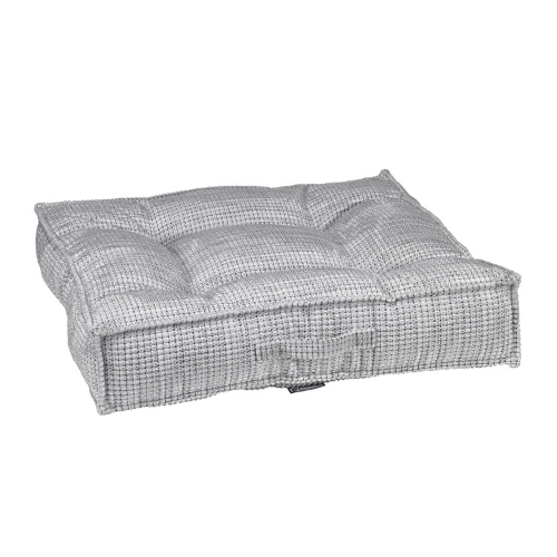 Bowsers Pet Chenille Tufted Square Piazza Nesting Dog Bed — Glacier