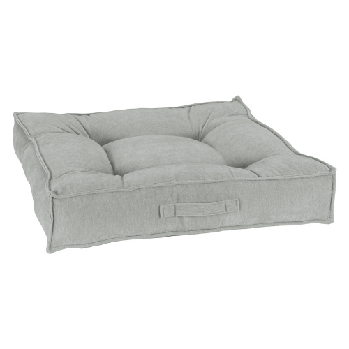Bowsers Pet Microvelvet Tufted Square Piazza Nesting Dog Bed — Oyster