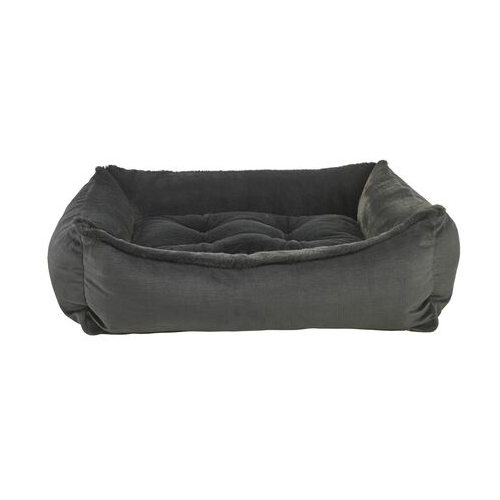 Bowsers Scoop Bolstered Nesting Dog Bed — Galaxy Dream Fur with Shale