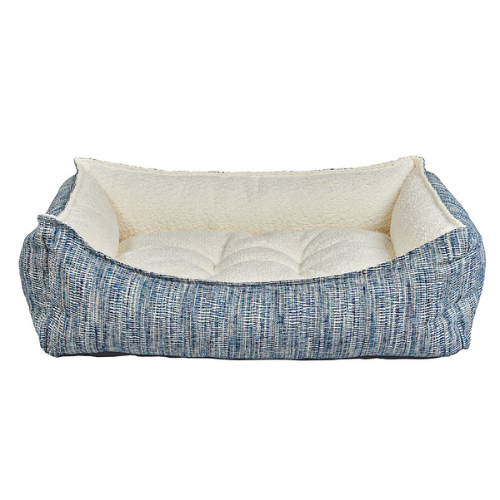 Bowsers Scoop Bolstered Nesting Dog Bed — Chenille Portofino / Vanilla Boucle
