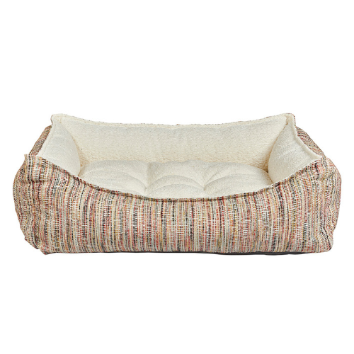 Bowsers Scoop Bolstered Nesting Dog Bed — Chenille Sorrento / Vanilla Boucle