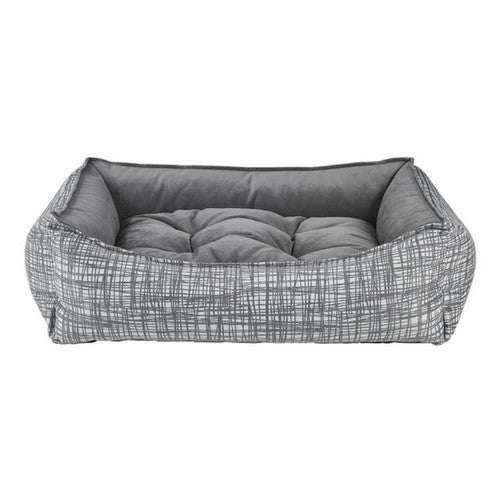 Bowsers Scoop Bolstered Nesting Dog Bed — Jacquard Tribeca / MicroVelvet Dusk