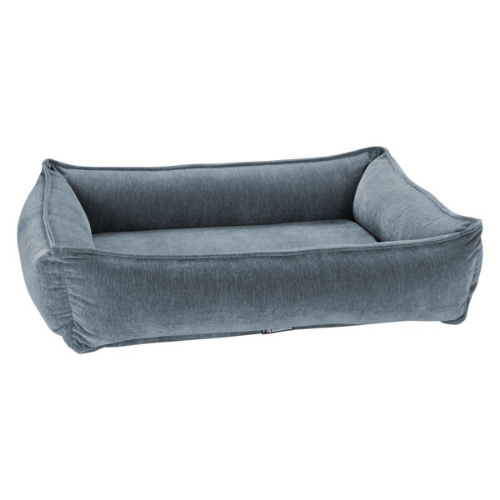Bowsers Chenille Urban Lounger Rectangle Nest Dog Bed — Mineral