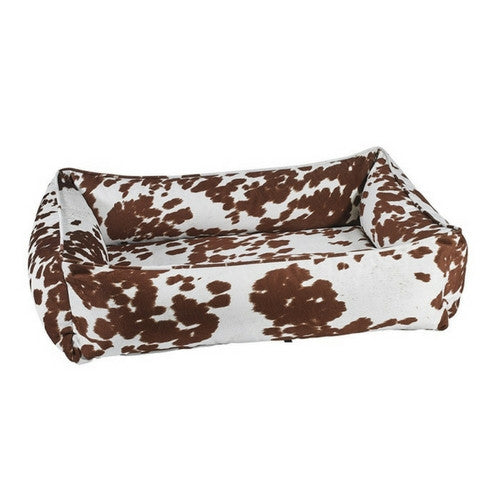 Bowsers Pet MicroVelvet Urban Lounger Rectangle Nest Dog Bed — Durango