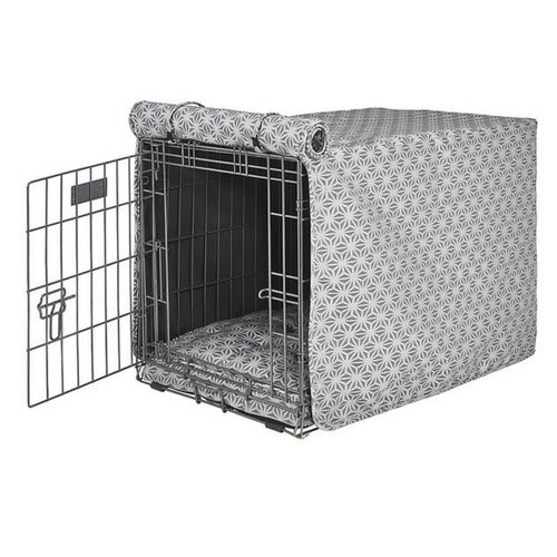 Bowsers Pet Products Micro Jacquard Luxury Dog Crate Cover — Mercury