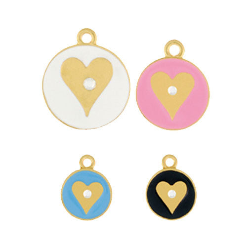 Cleopetra Handpainted Heart of Gold Dog ID Tag