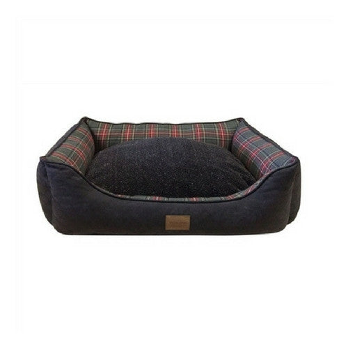 Carolina Pet Company Classic Pendleton Kuddler Dog Bed — Grey Stewart Inner Cushion Reverse