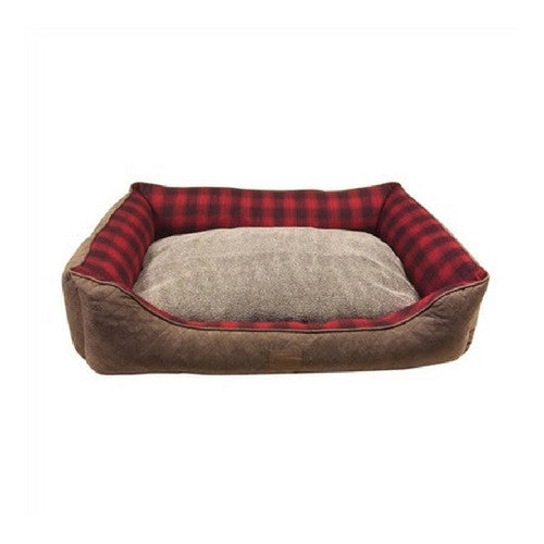 Carolina Pet Company Classic Pendleton Kuddler Dog Bed — Red Ombre Reverse Inner Cushion