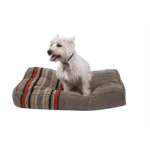 Carolina Pet Company Pendleton Dog Bed — Yakima Camp Umber with Dog