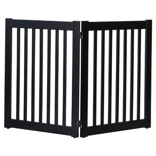 Dynamic Accents Folding Hardwood Highlander Freestanding EZ Pet Gate 2 Panel Black