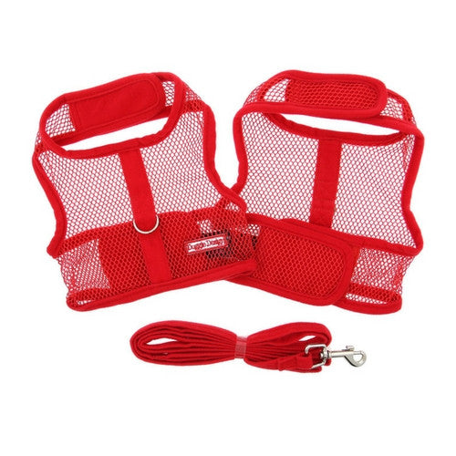 Doggie Design Cool Netted Mesh Dog Harness — Red