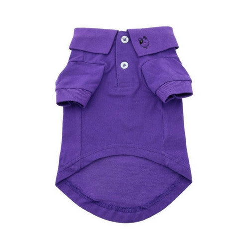Doggie Deisgn Solid Polo Style Collared Dog Shirt Ultra Violet