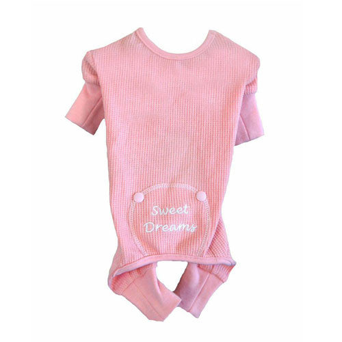 Doggie Design Sweet Dreams Thermal Dog Pajamas — Pink