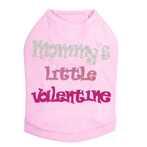 Dog In The Closet Mommy's Little Valentine Dog Tank Tee Light Pink
