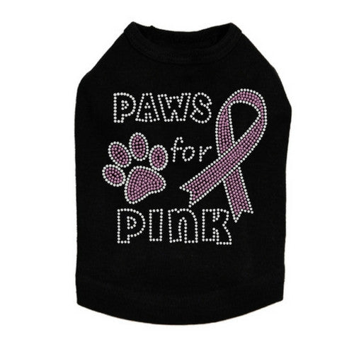 Dog In The Closet Breast Cancer Awareness Pink Ribbon Dog Tank Black