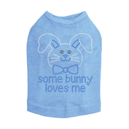 Some Bunny Love Me Easter Blue Dog Tank Shirt Dog In The Closet