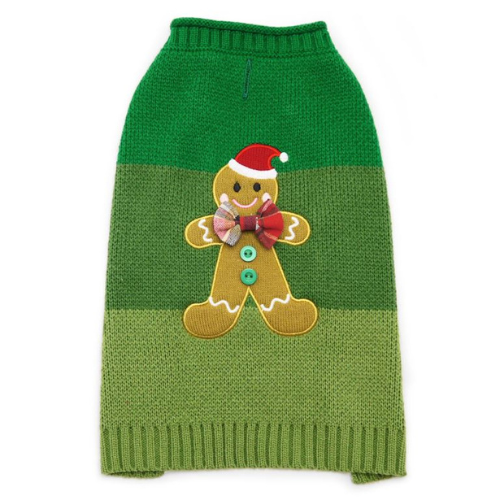 Dogo Pet Fashions Gingerbread Man Holiday Dog Sweater