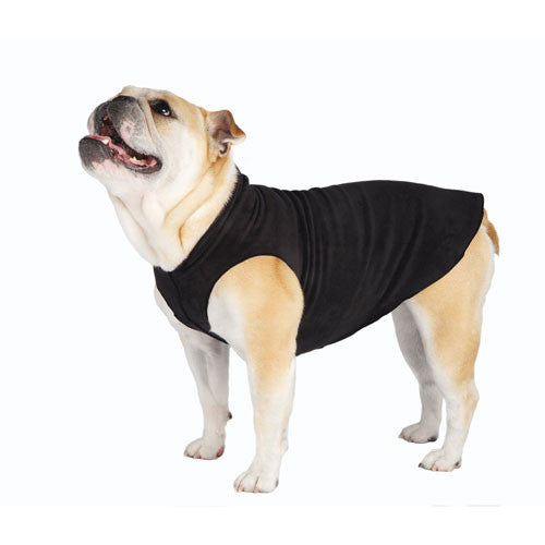 Gold Paw Series Stretch Fleece Pullover Dog Clothing — Black