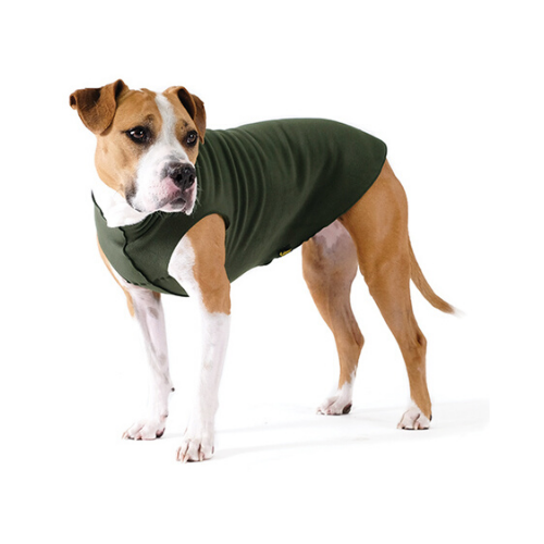 Gold Paw Series Stretch Fleece Pullover Dog Clothing — Hunter Green